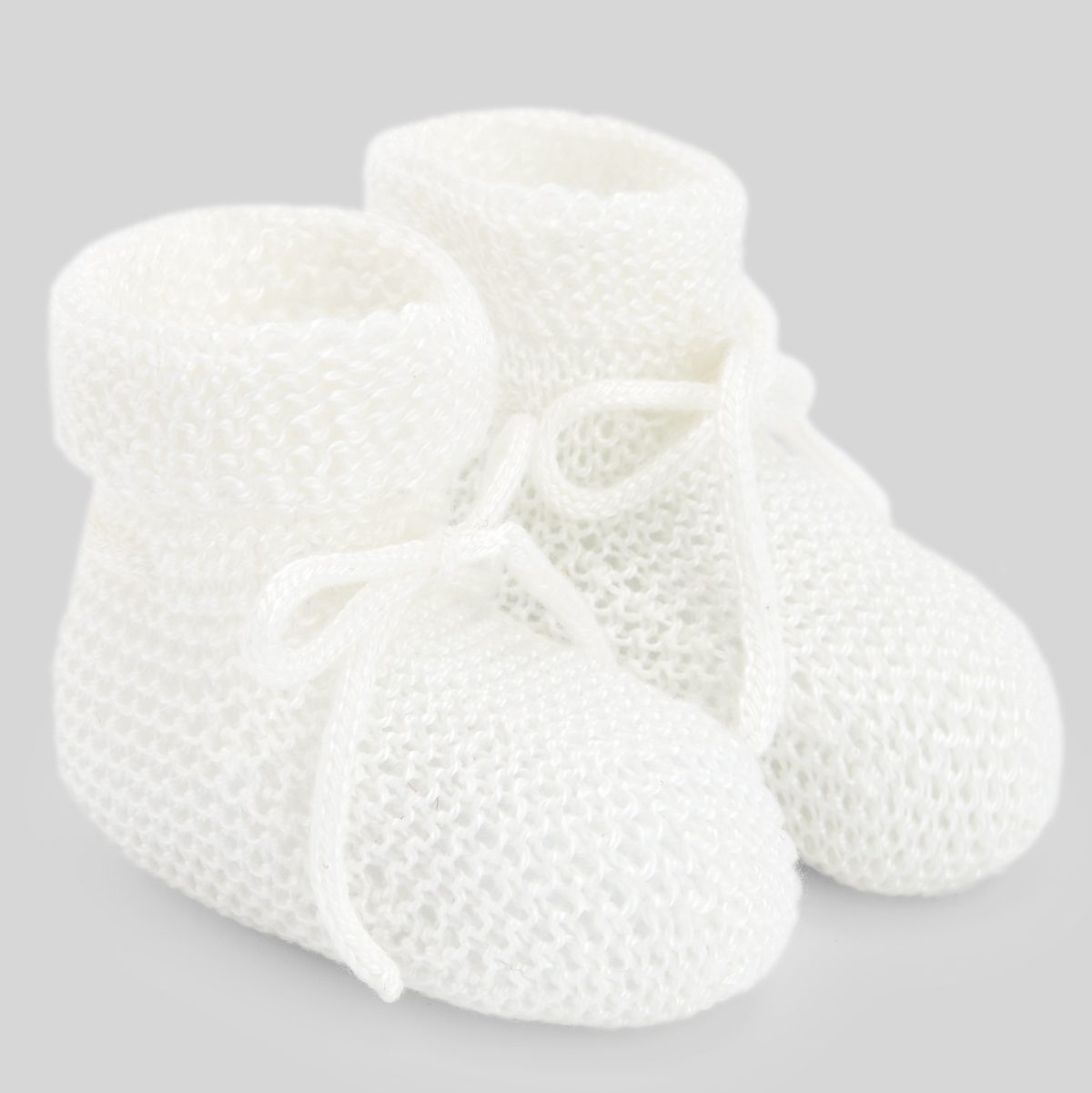 Esencial Knit Newborn Booties | Cream