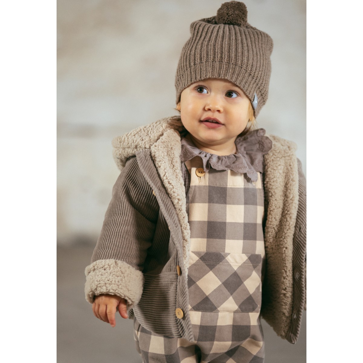 Organic Cotton Velvet Hooded Jacket | Mauve