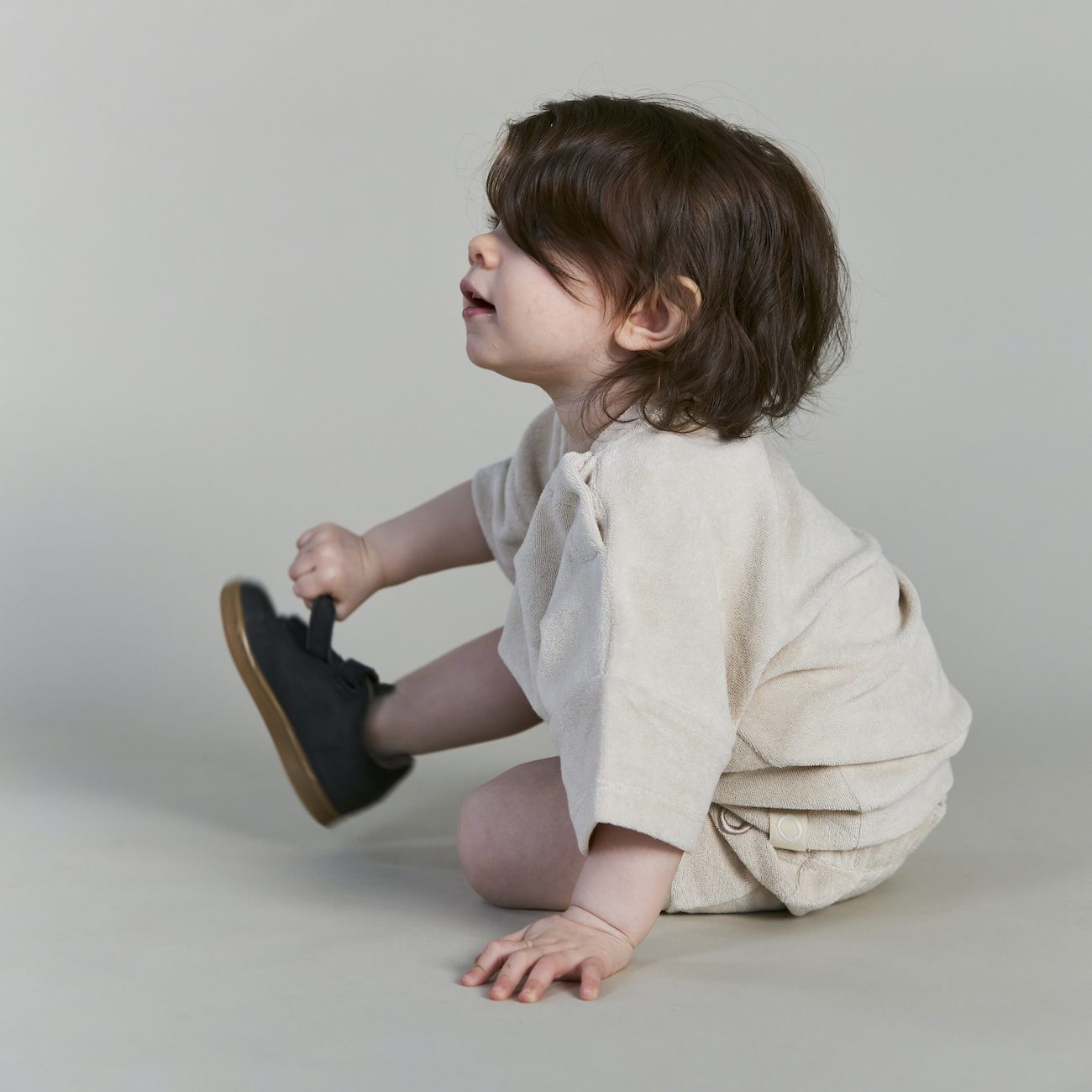 Elbe Terry Tee & Elbe Bloomers | Cold Beige