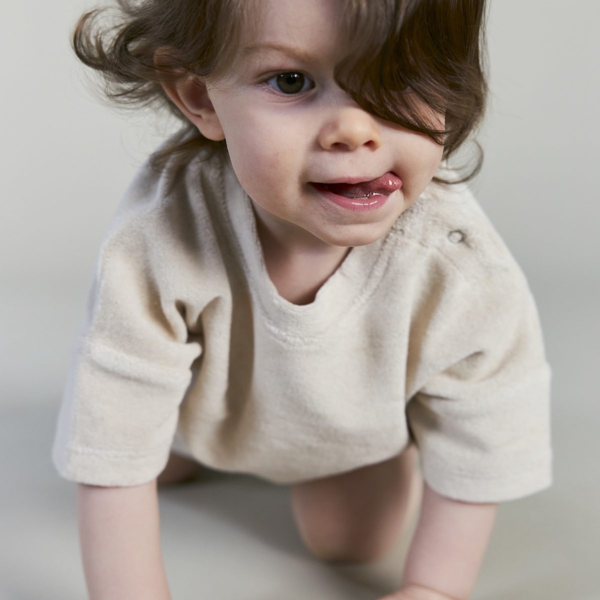 Elbe Terry Tee & Elbe Bloomers | Cold Beige