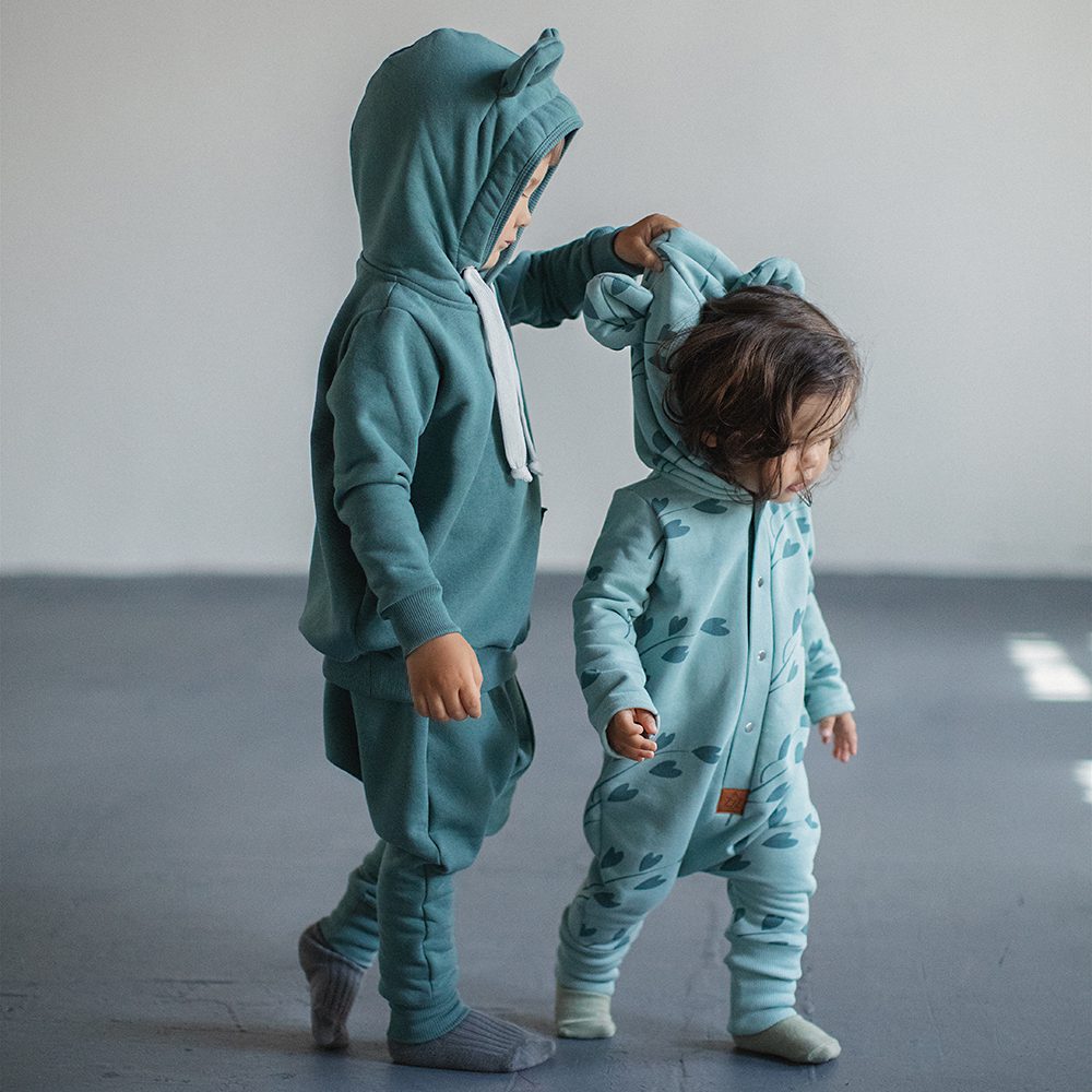 Hoodie Blouse & Teo Pants | Ocean