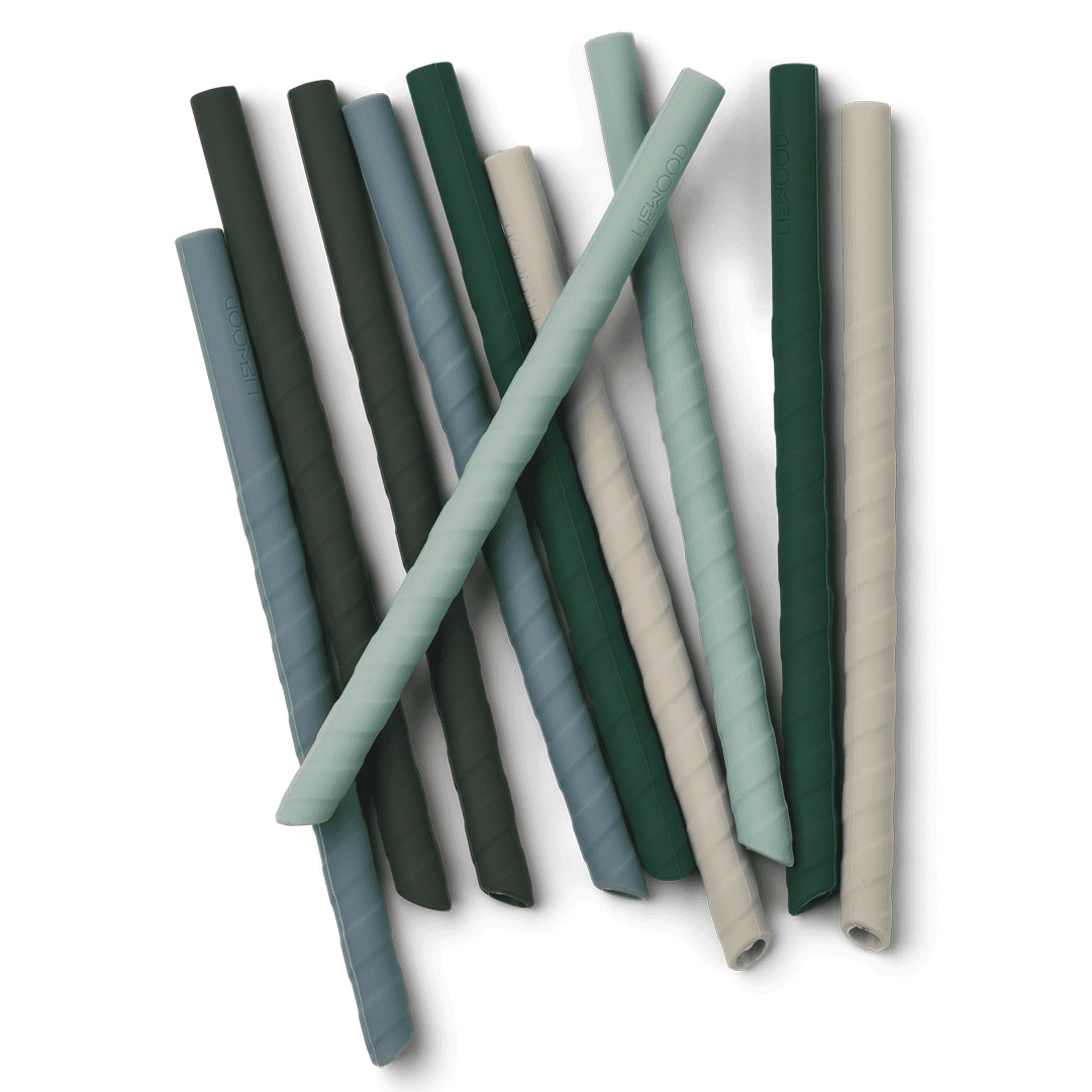 10 Pack Timoti Straw | Green Multi Mix