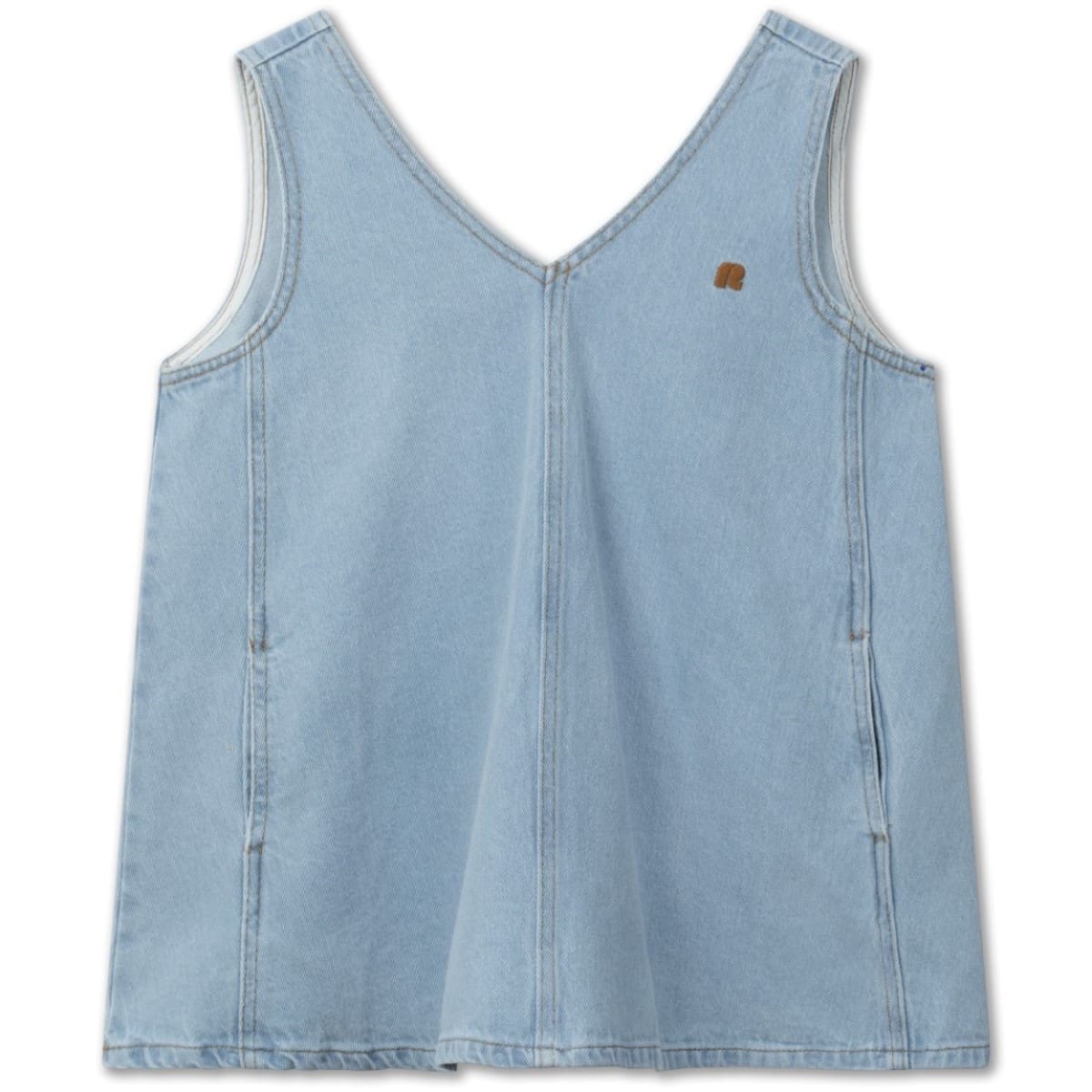 Pinafore Dress | Bleached Light Blue