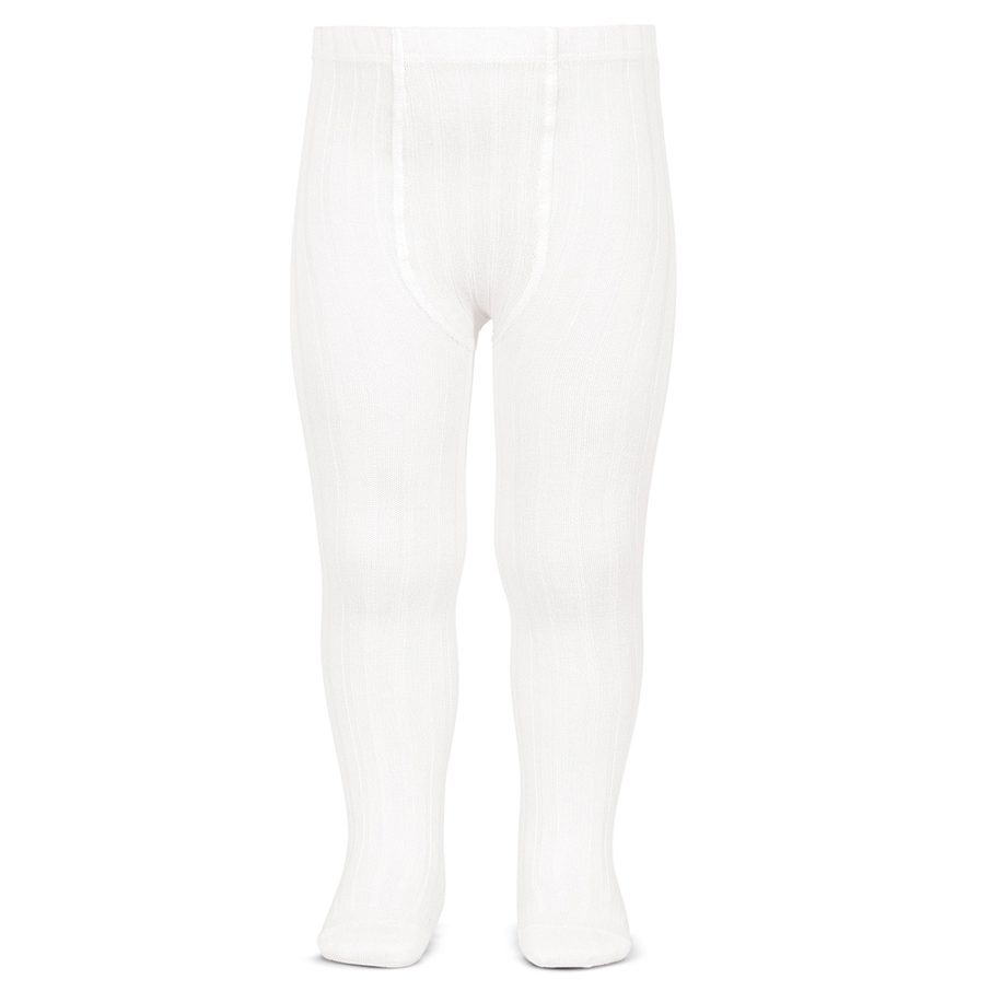 Ribbed Tights | White