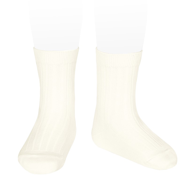 Basic Rib Short Socks | Beige 303