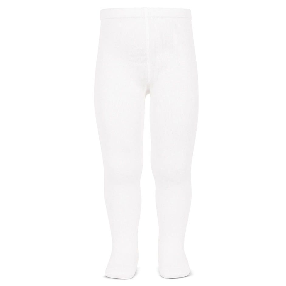 2019/1 Plain Stich Basic Tights | White 200