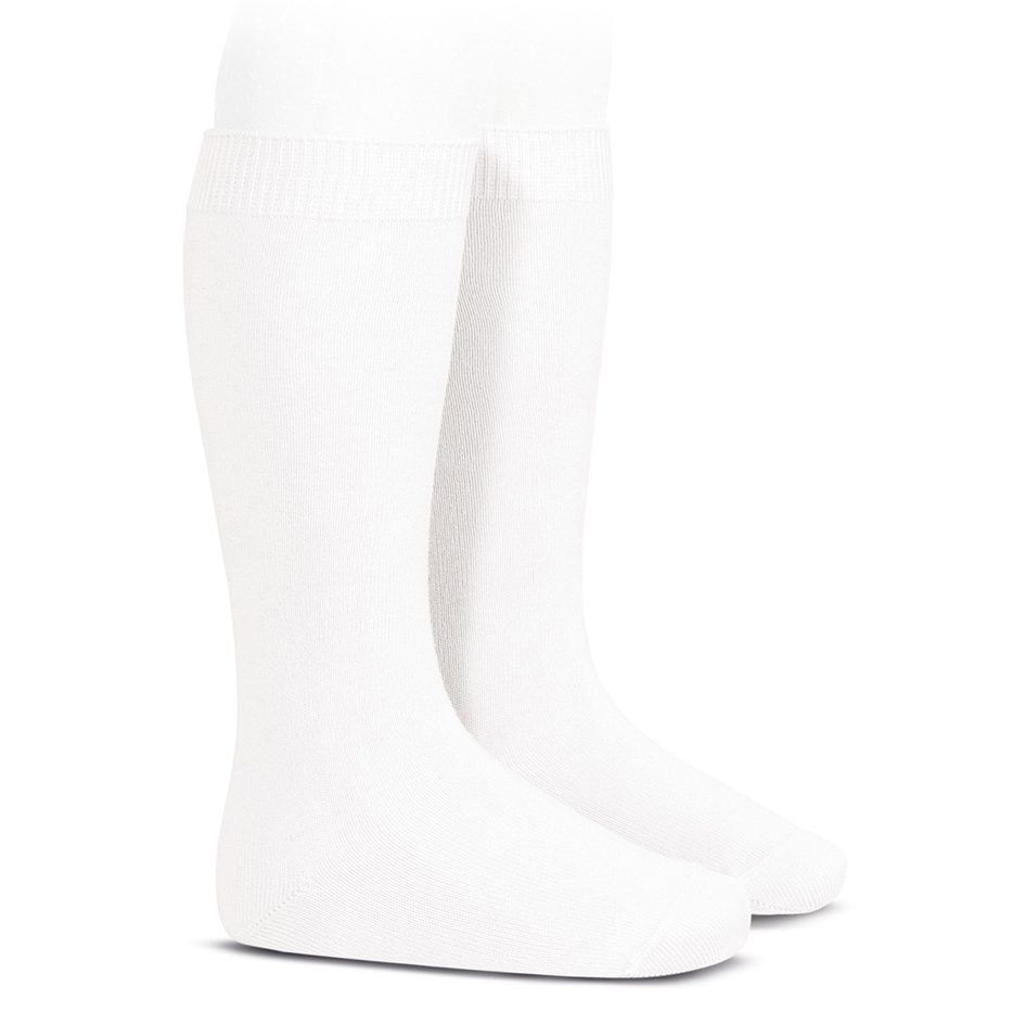 Plain Stitch Knee High Socks | White (200)