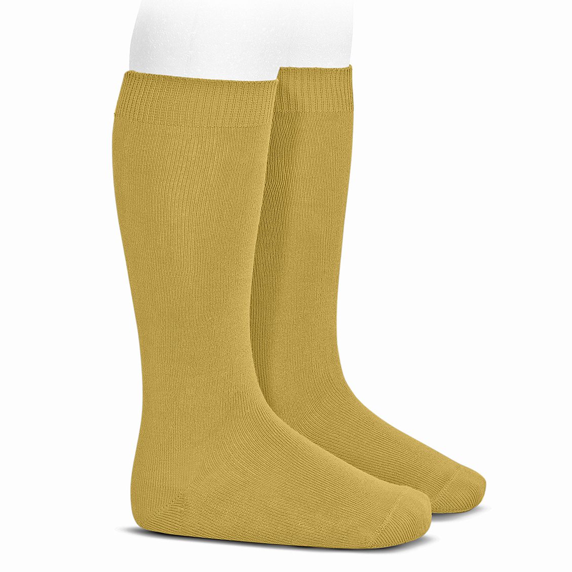 Plain Stitch Knee High Socks | Mustard (629)