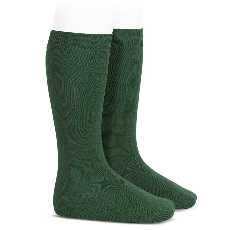 Plain Stitch Knee High Socks | Bottle Green (780)