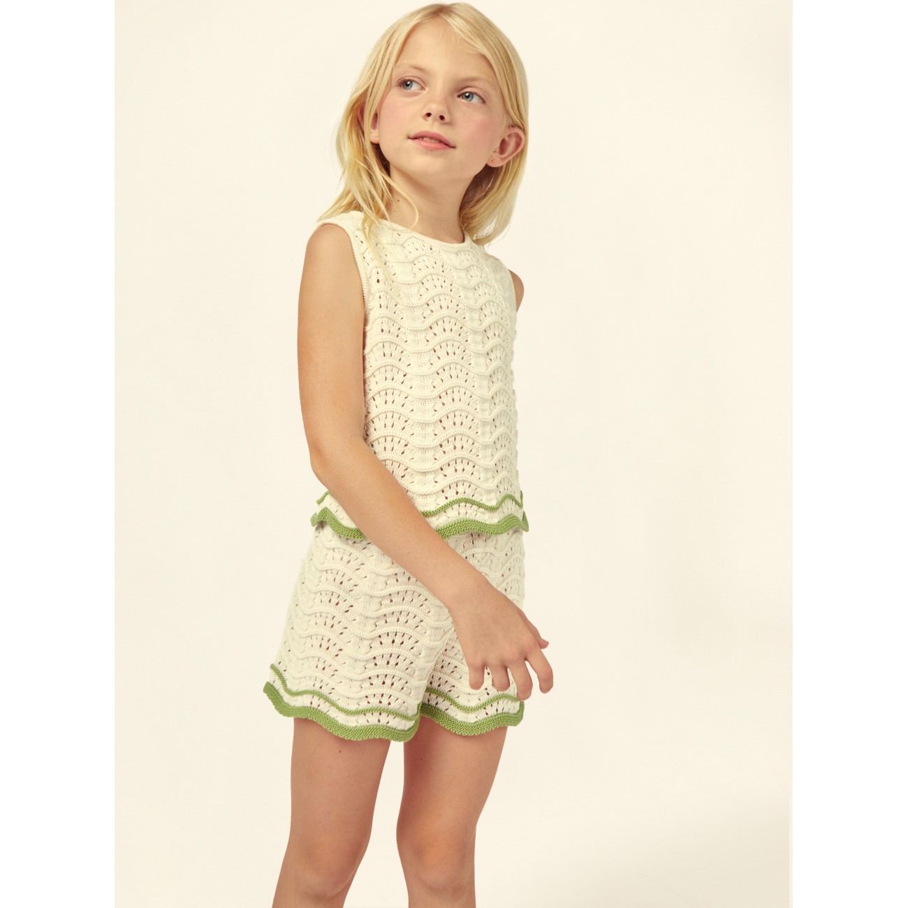 Claudia Openwork Top & Shorts