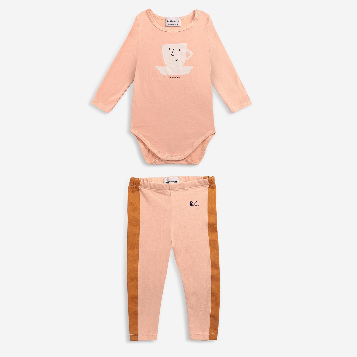 Cup Of Tea Body & Mustard Stripes Leggings