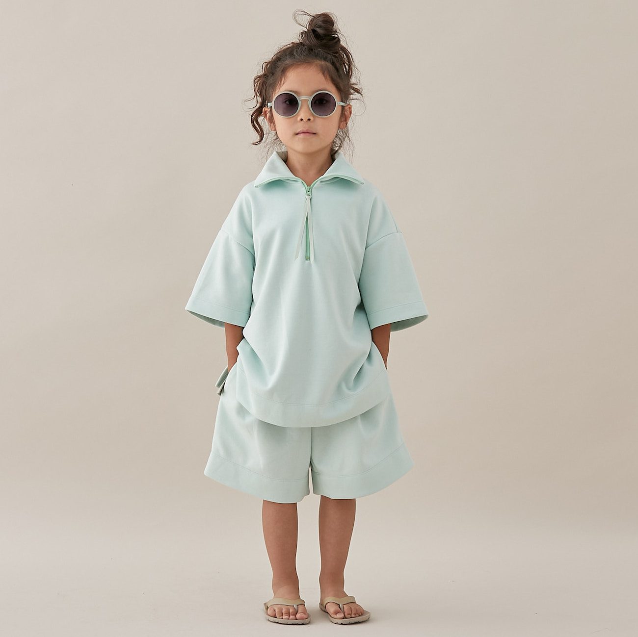 Double Knit Zip Tee & Double Knit Shorts