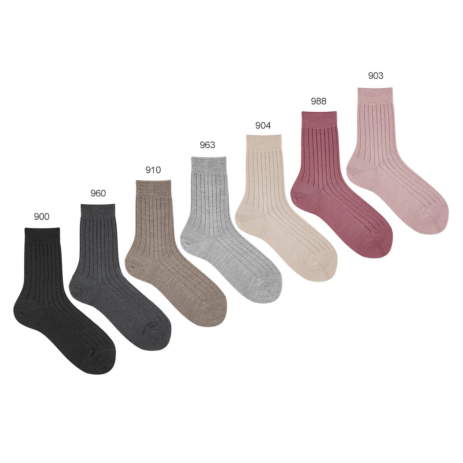 1204/4 Merino Wool Rib Short Socks