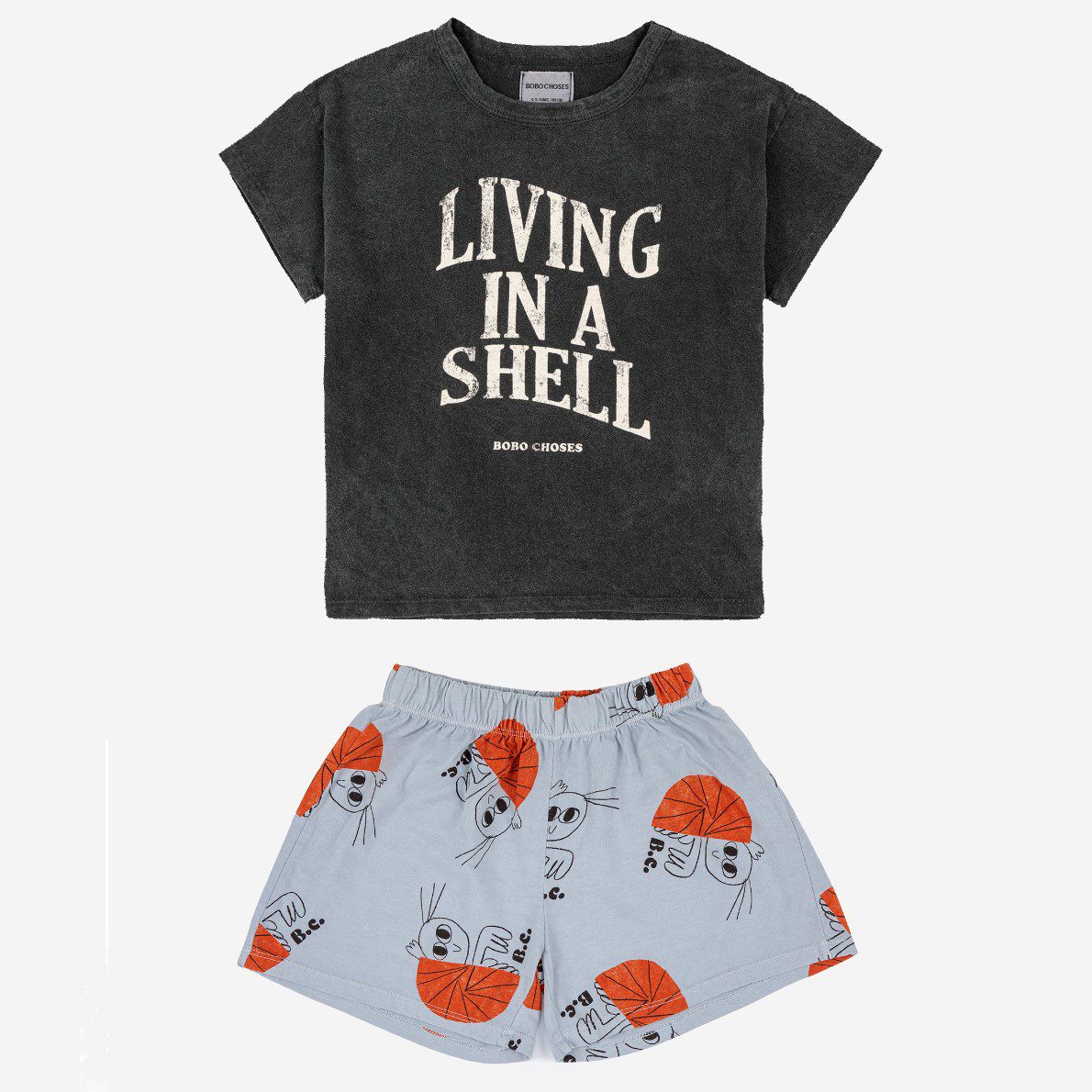 Living In A Shell T-Shirt & Hermit Crab All Over Shorts