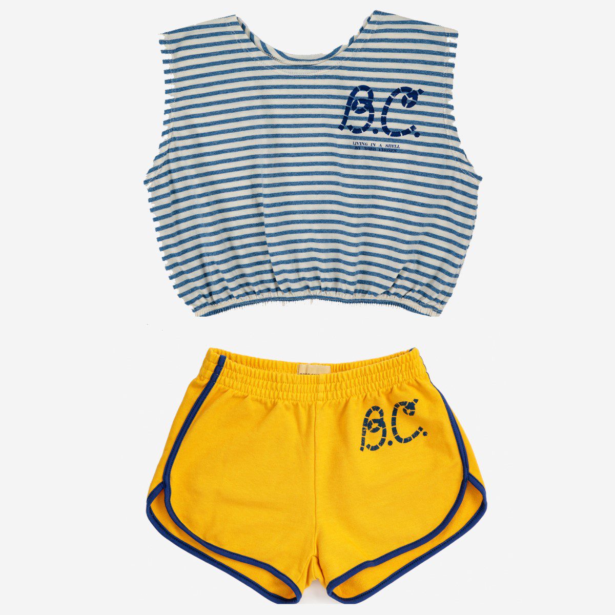 Blue Stripes Tank Top & BC Sail Shorts