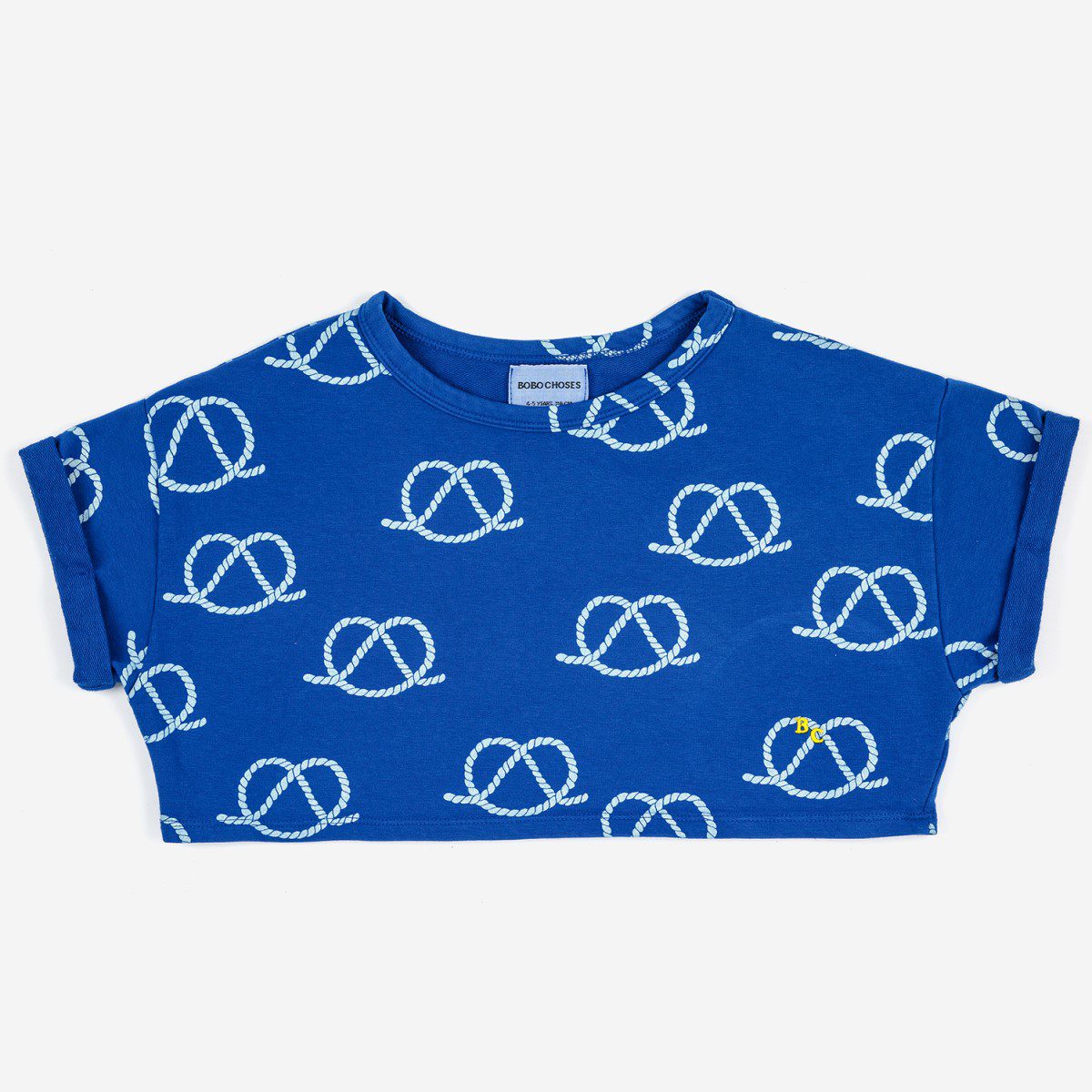 Sail Rope All Over Cropped Sweatshirt & Shorts