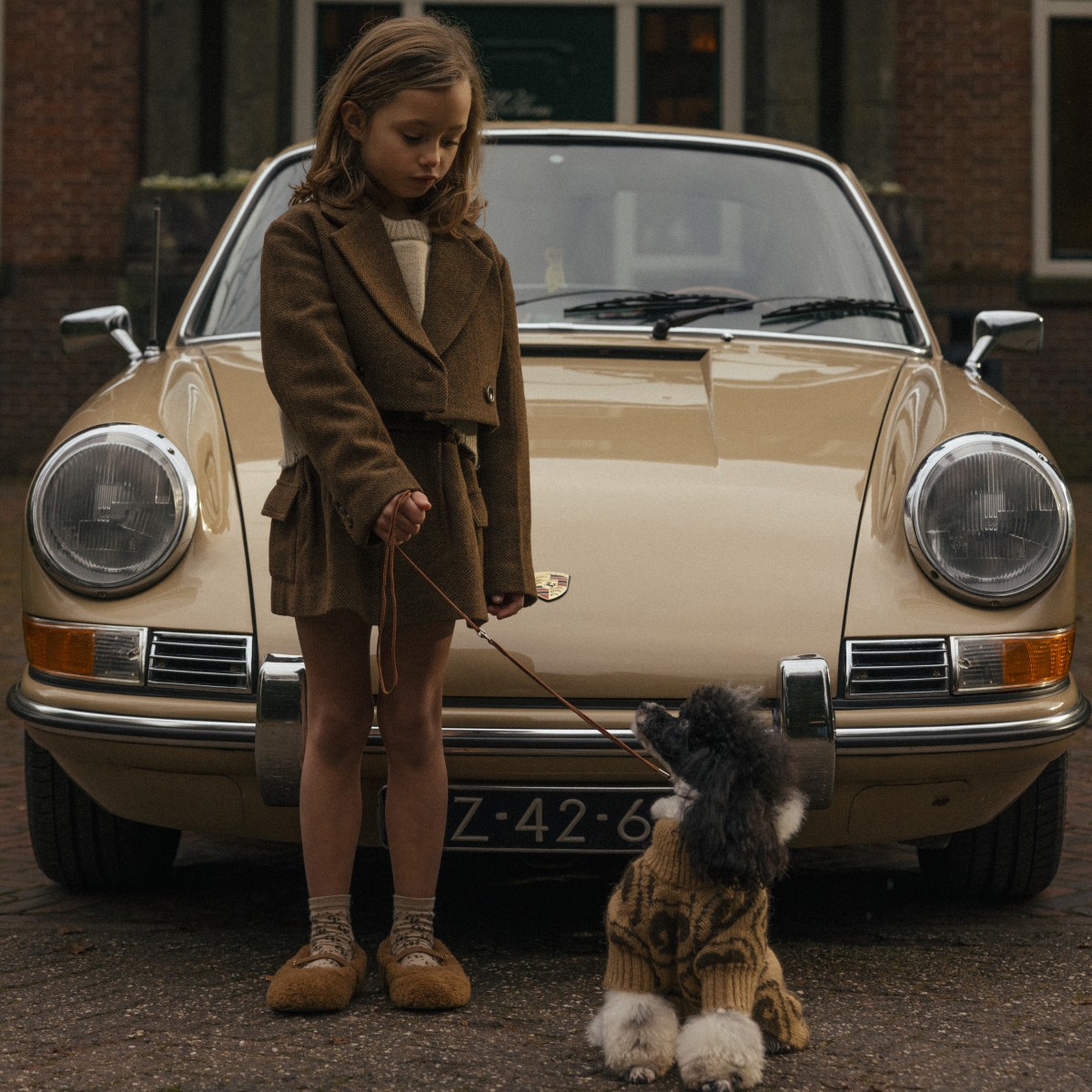 Nora Cropped Blazer Brown Melange