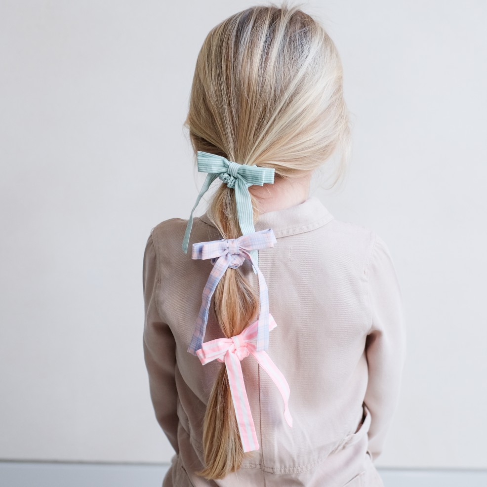 Summer Stripes Bow Scrunchies