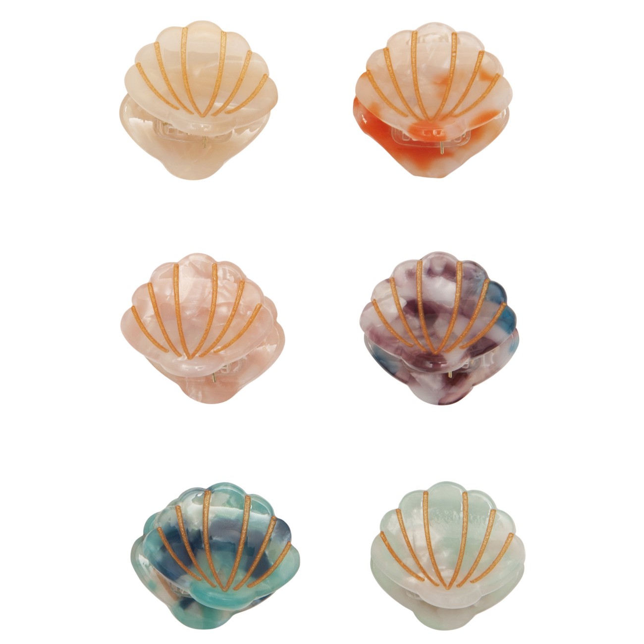 Mini Shell Claw Clips