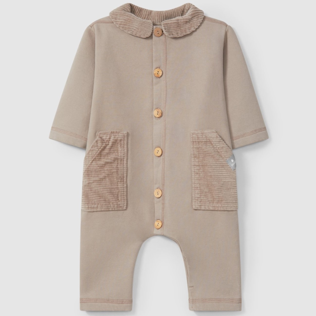 Romper In Ribbed Velvet | Mauve