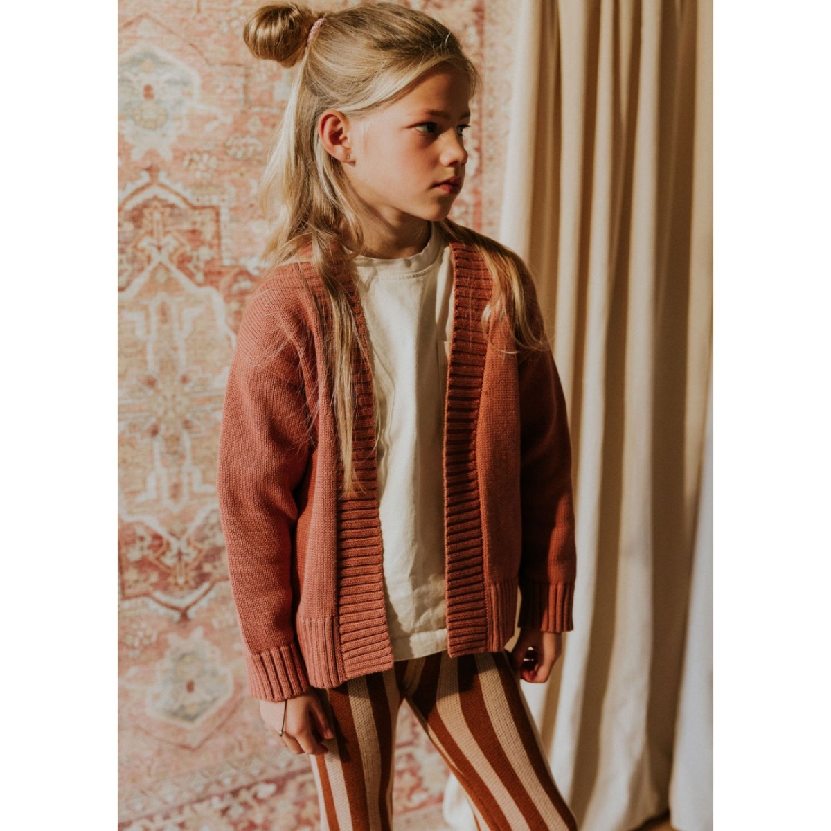 Knitted Cardigan with Frills Terra