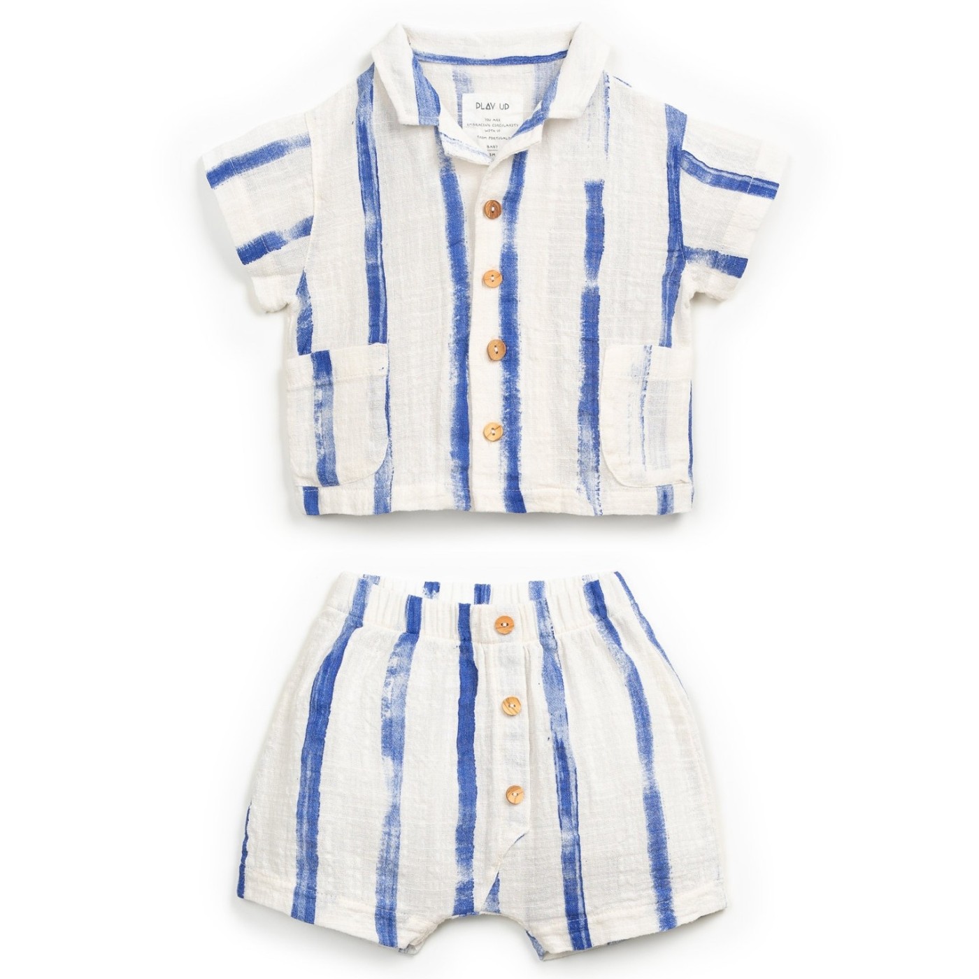 Baby Striped Shirt & Shorts Set
