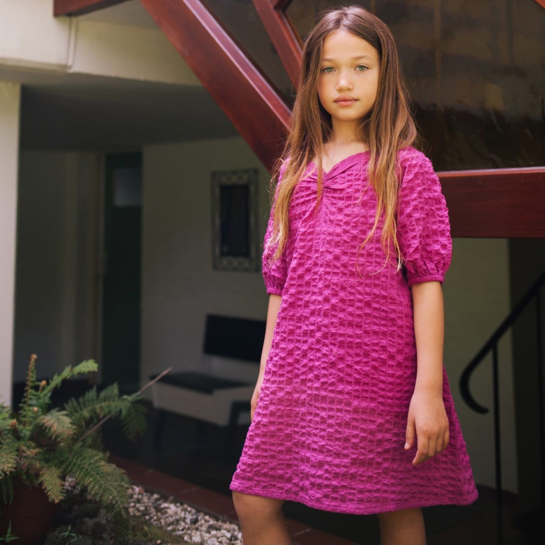 Puffy Dress Midnight Purple