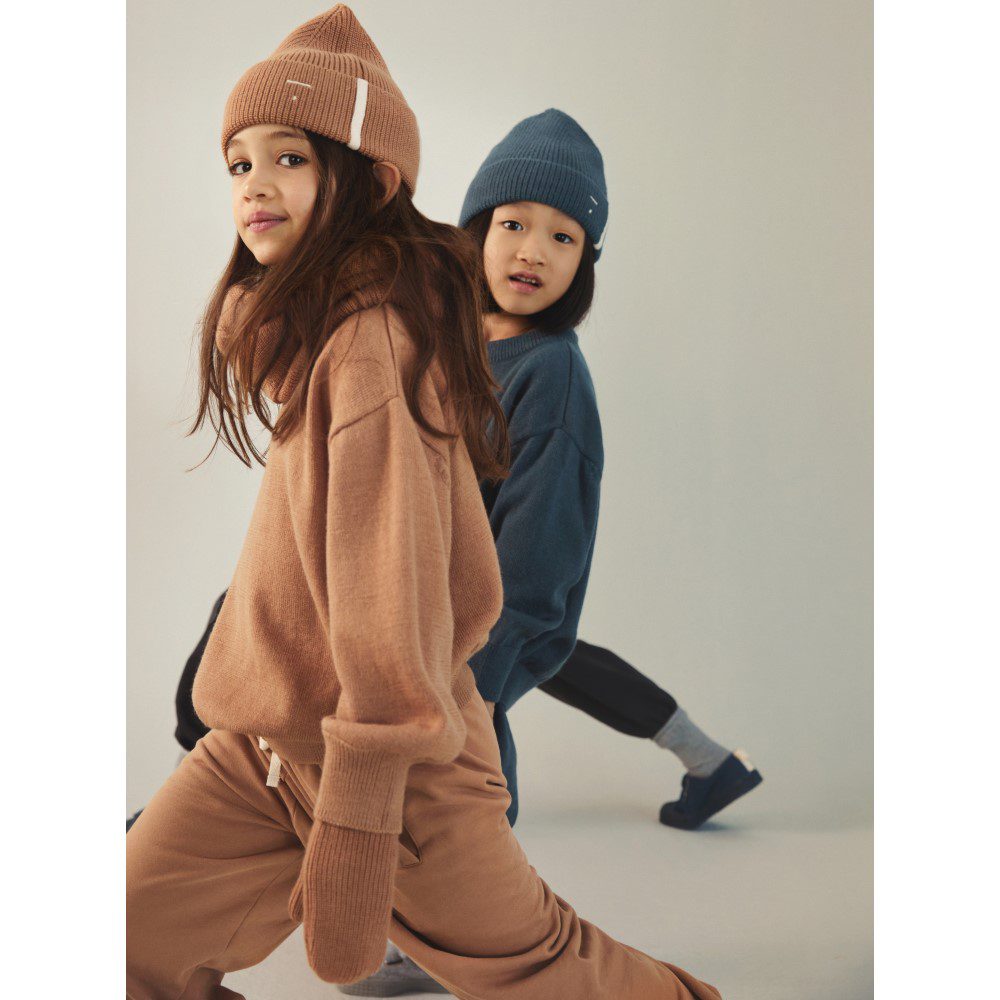 Knitted Endless Scarf | Biscuit