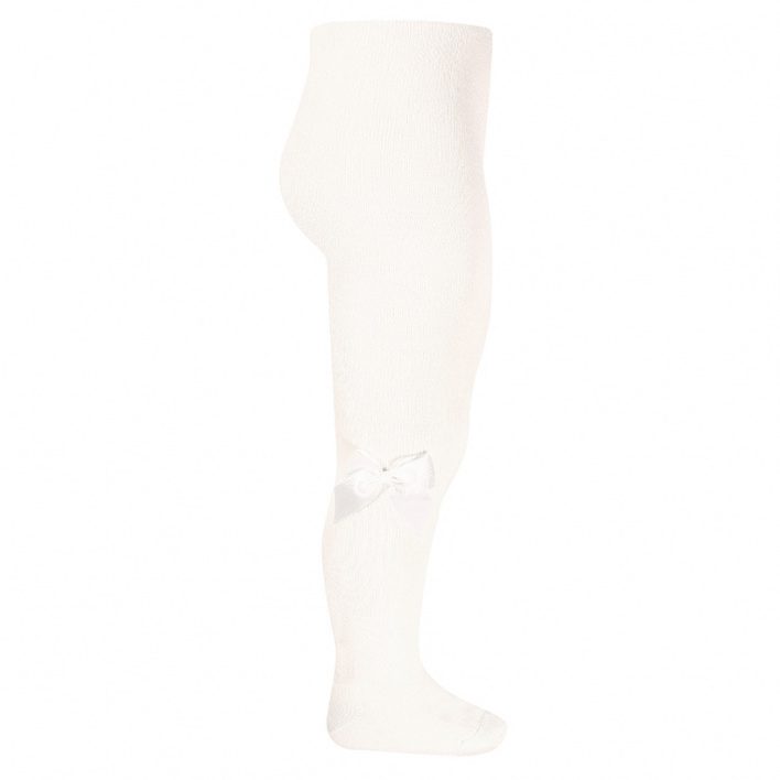 Tights W/ Side Grossgrain Bow | Cream (202)
