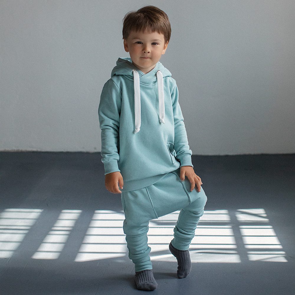 Hoodie Blouse & Teo Pants | Ocean