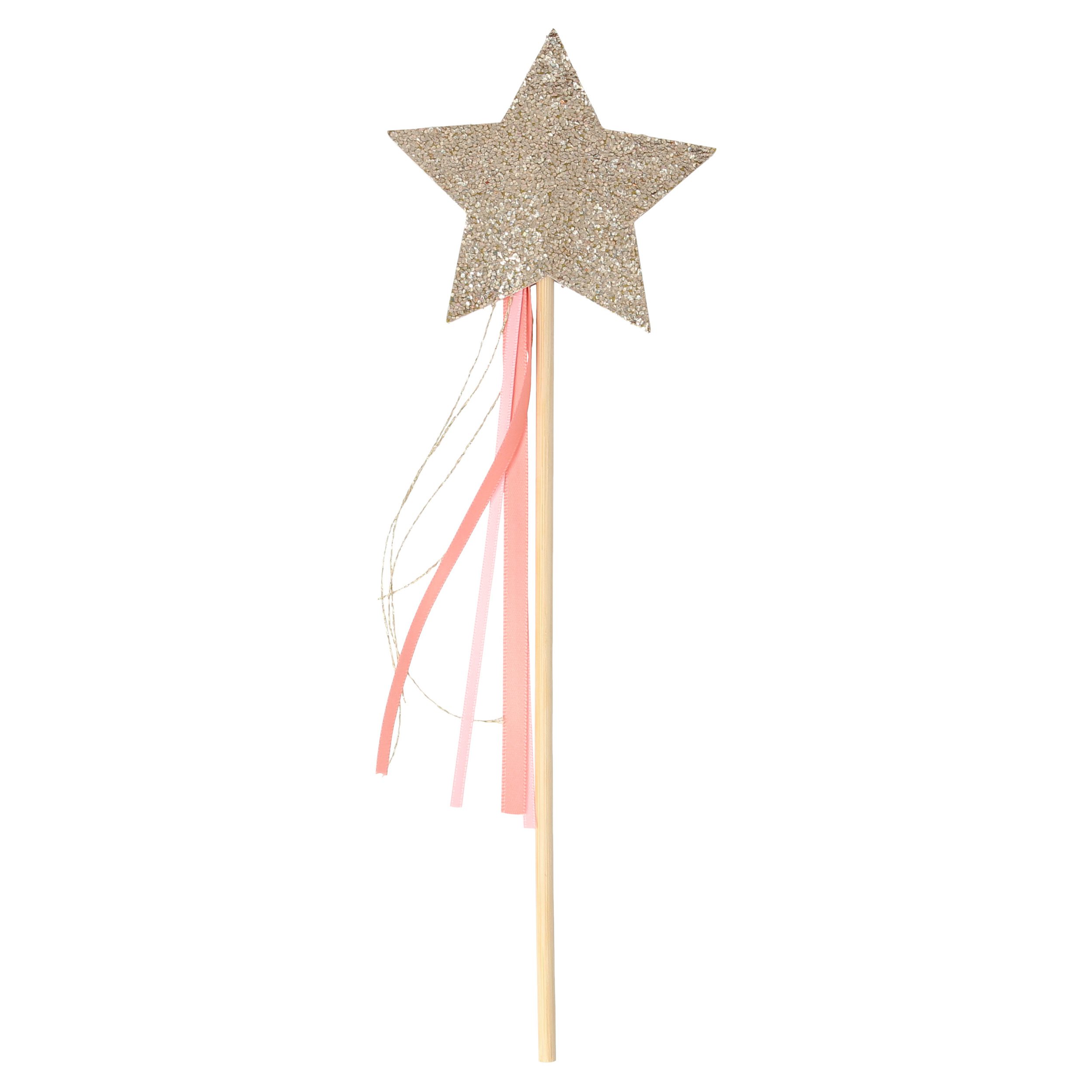Pink Tulle Star Wand