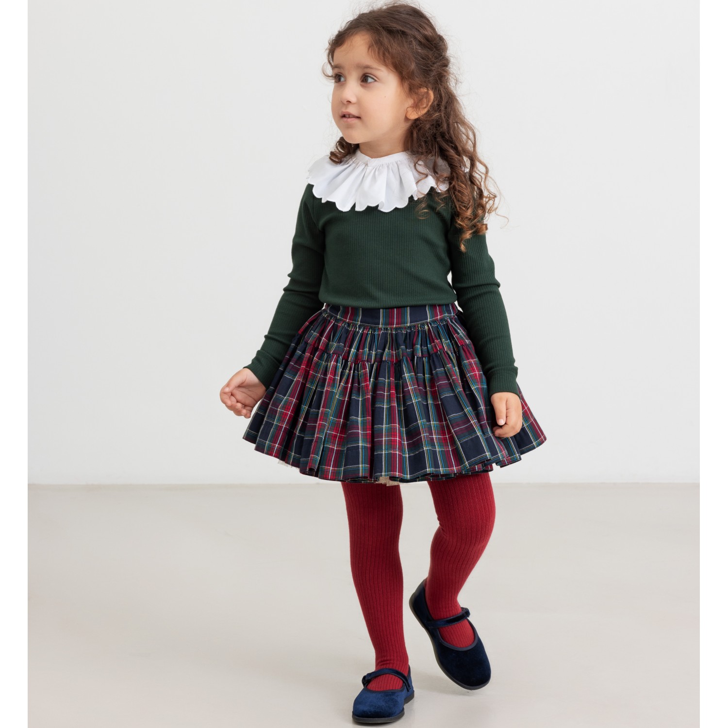 Solange Skirt Pilot Navy Check