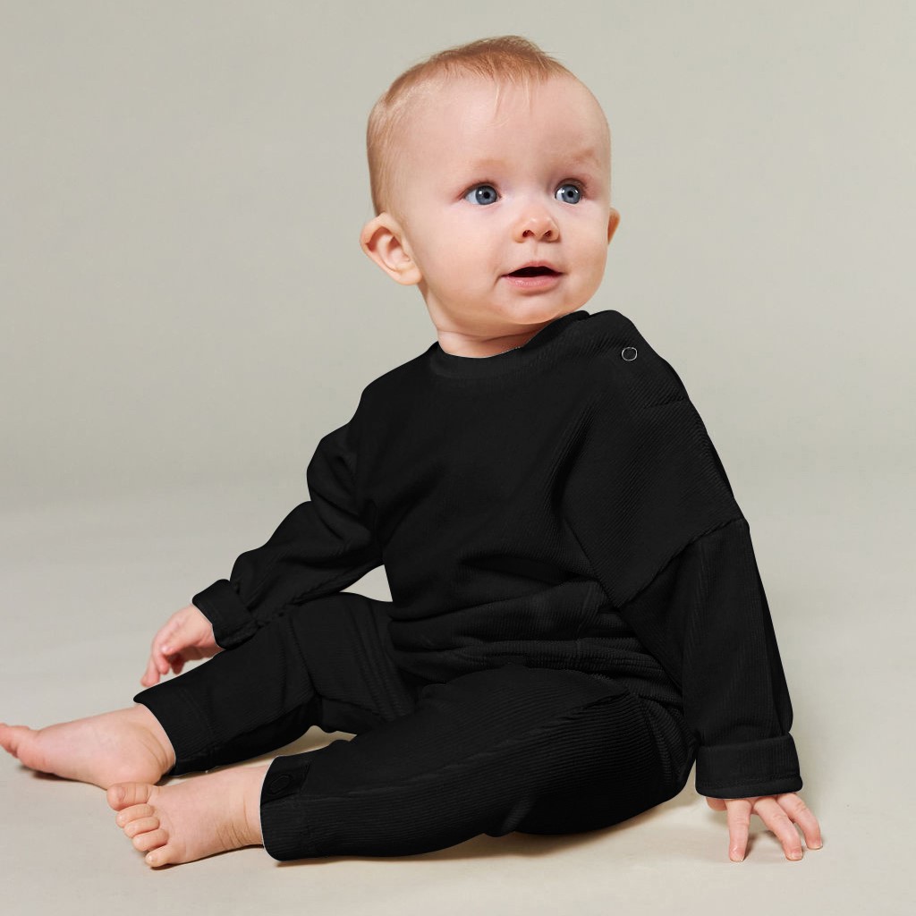 Mora Velour Top & Pants | Black