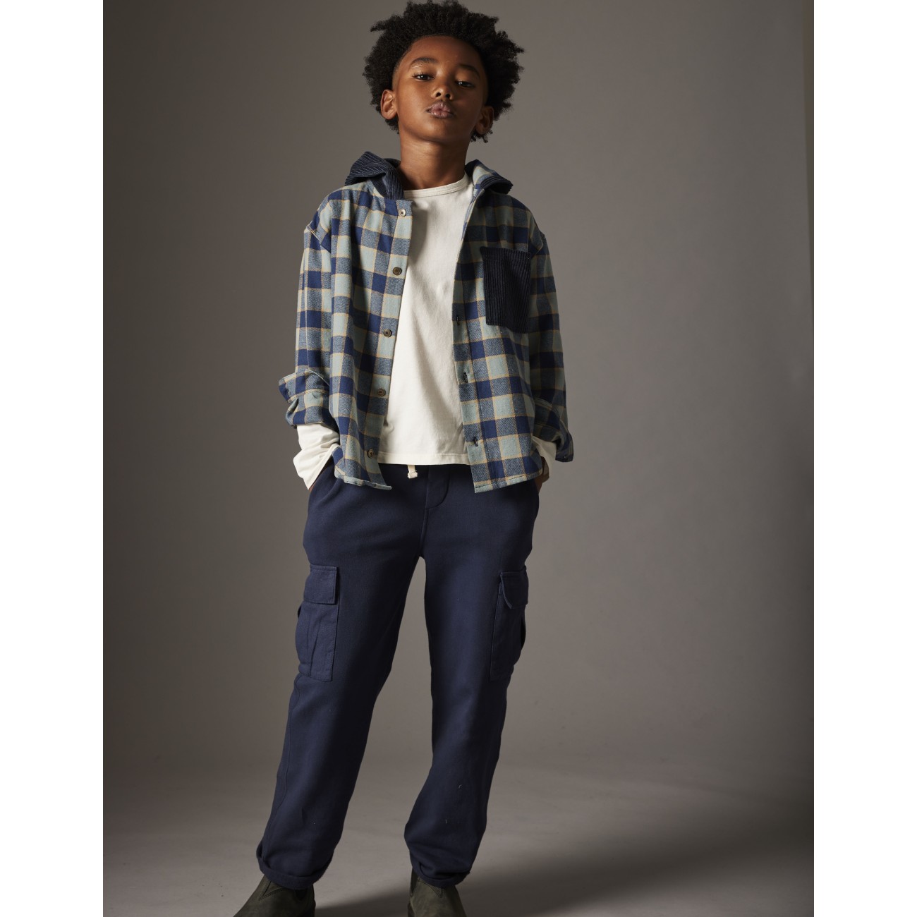 Check Flannel Milan Shirt & Navy Faro Pants