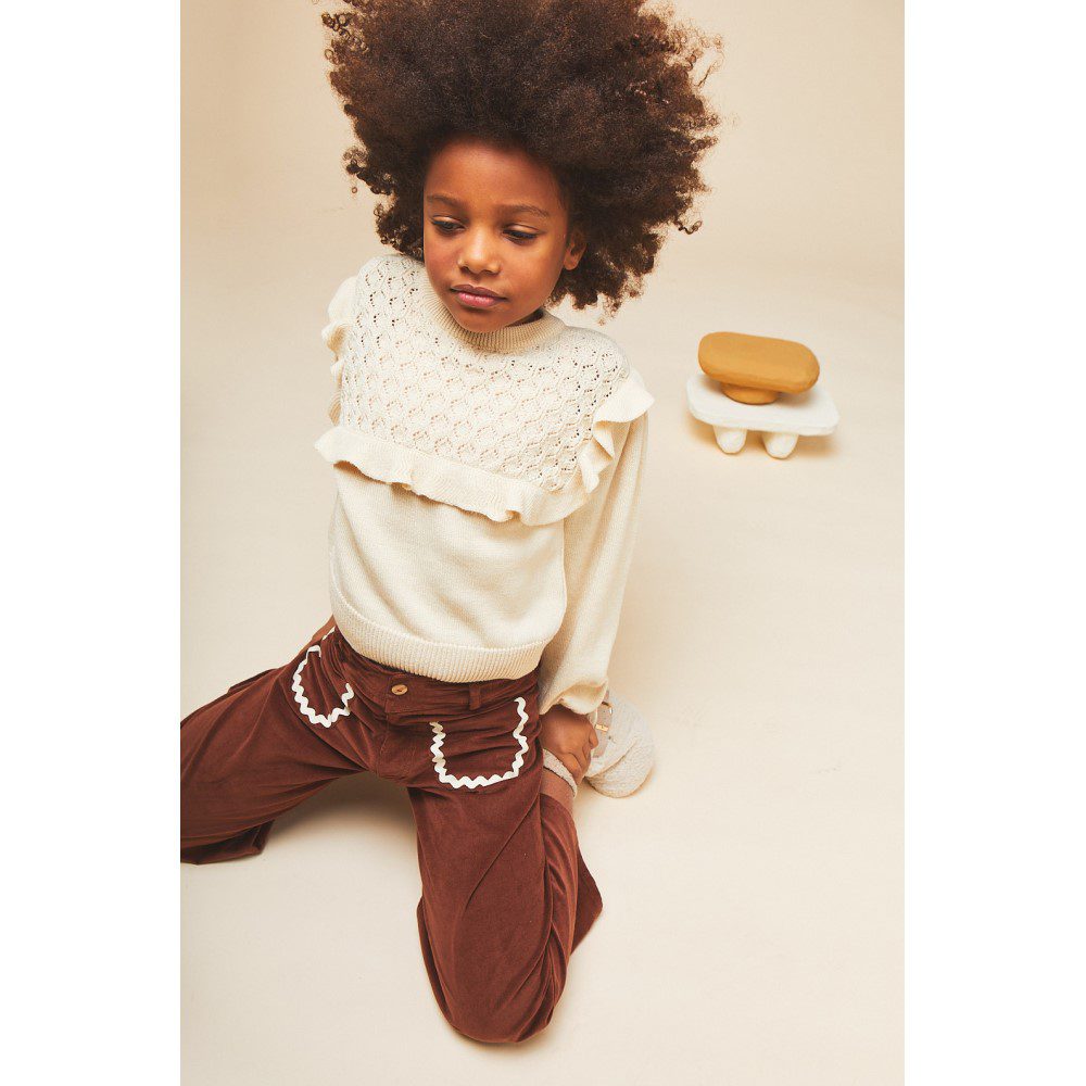 Carmela Openwork Wool Sweater