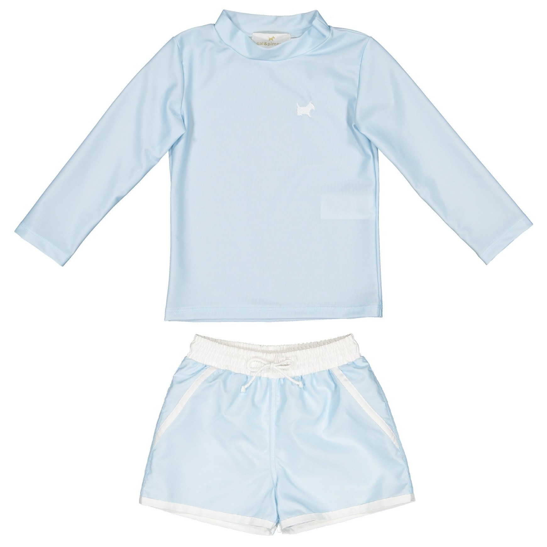 Classic Blue Rash-guard & Swim Shorts Set