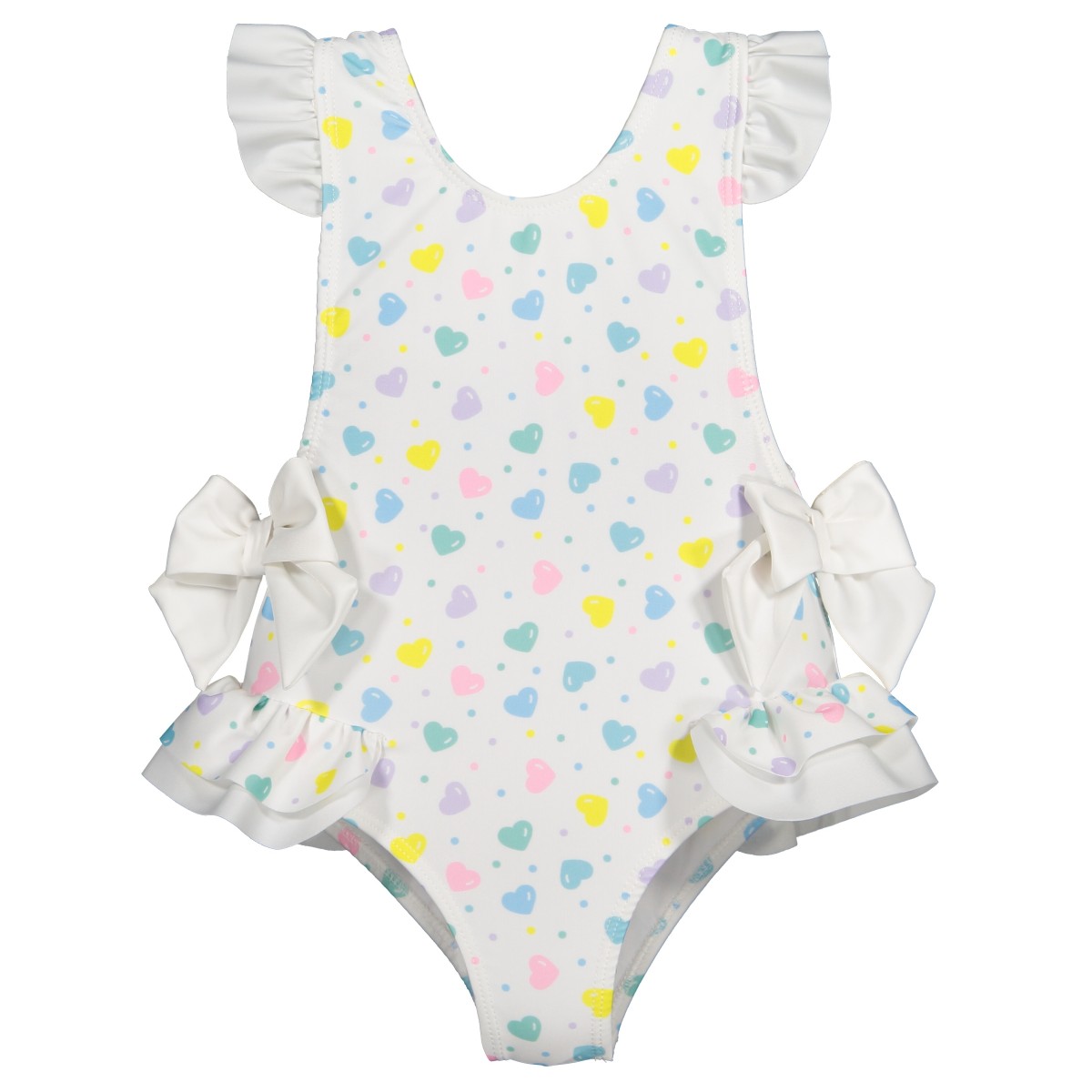 Multicolor Hearts Swimsuit