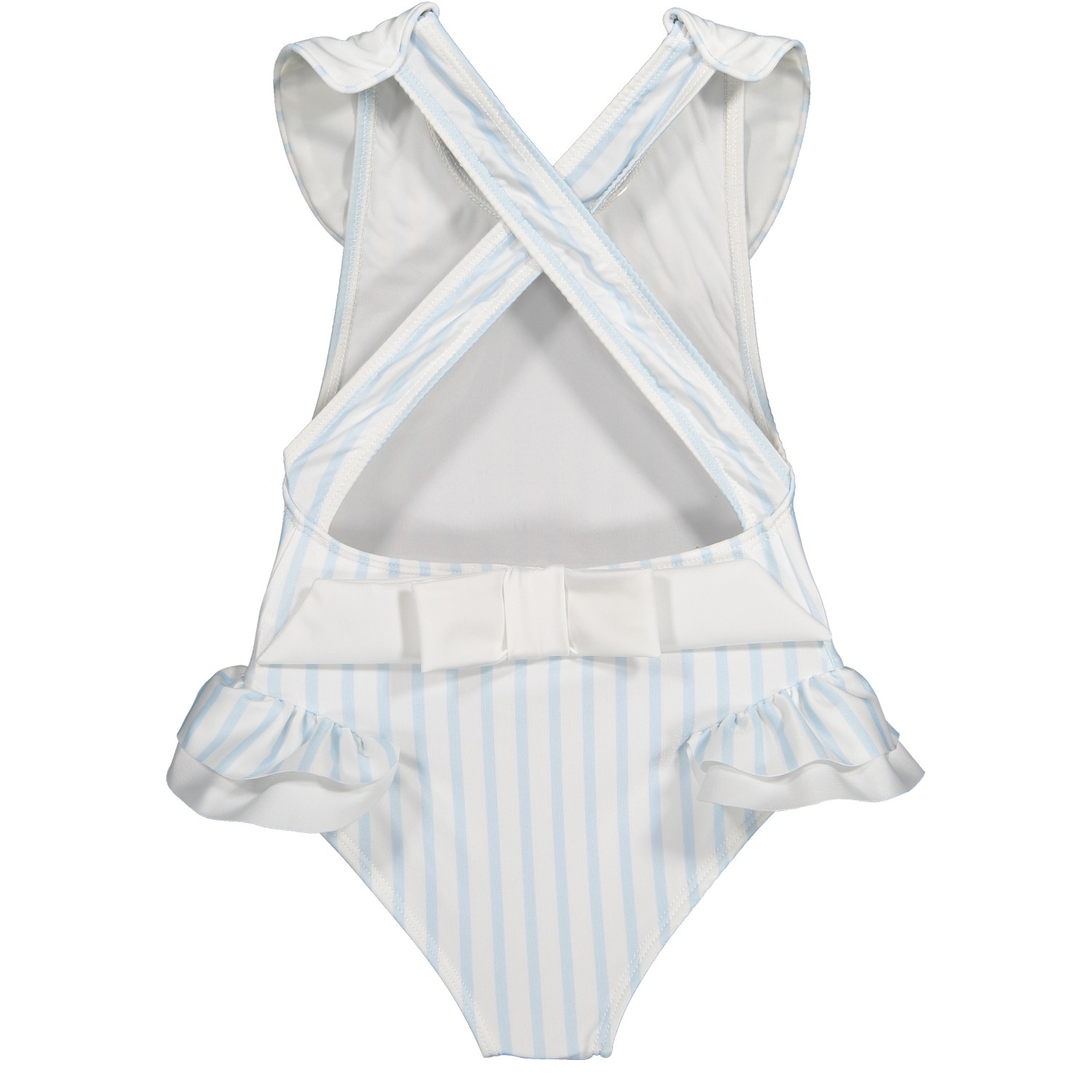 Stripes Blue Collared Swimsuit