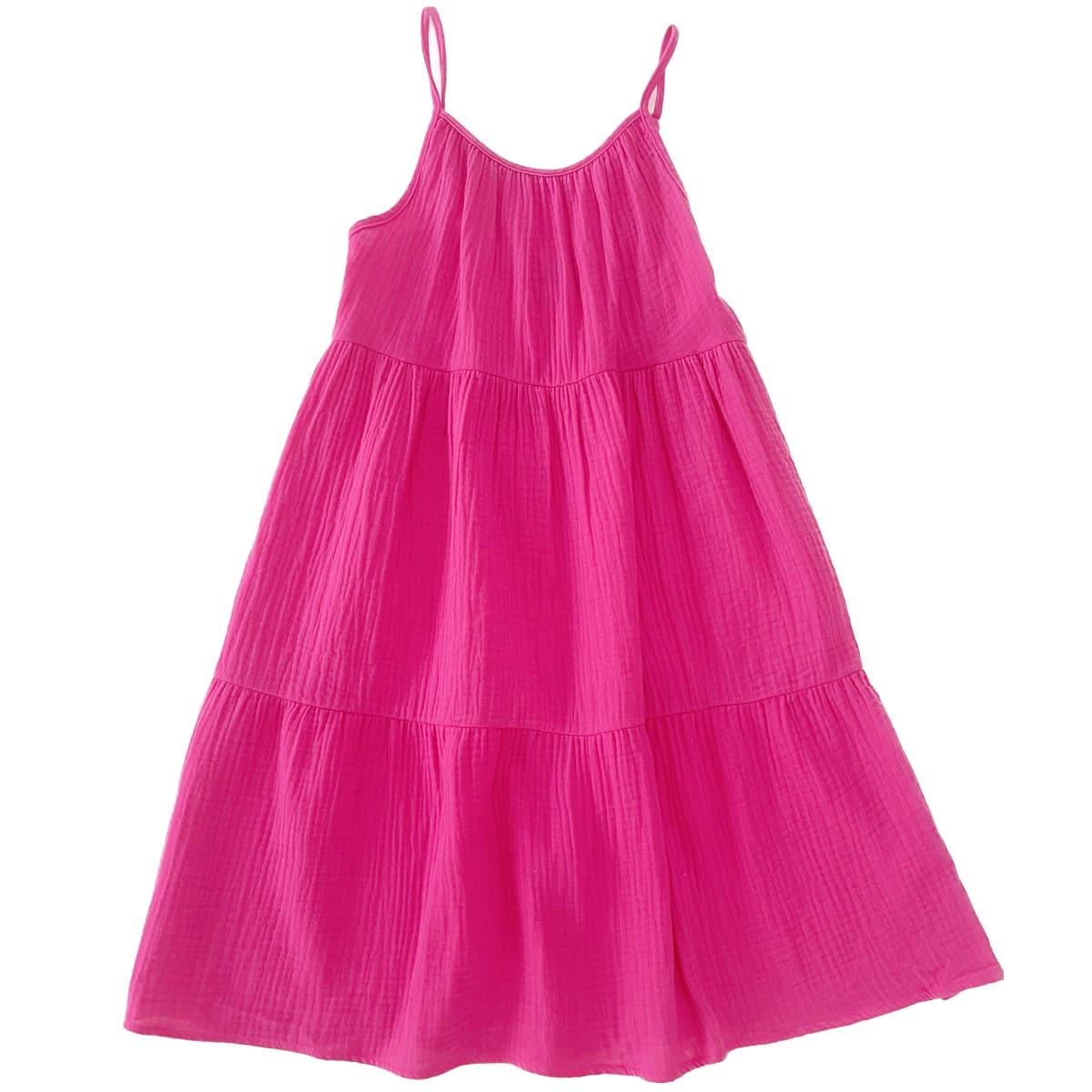 24142 Crinkle Summerdress | Bright Pink