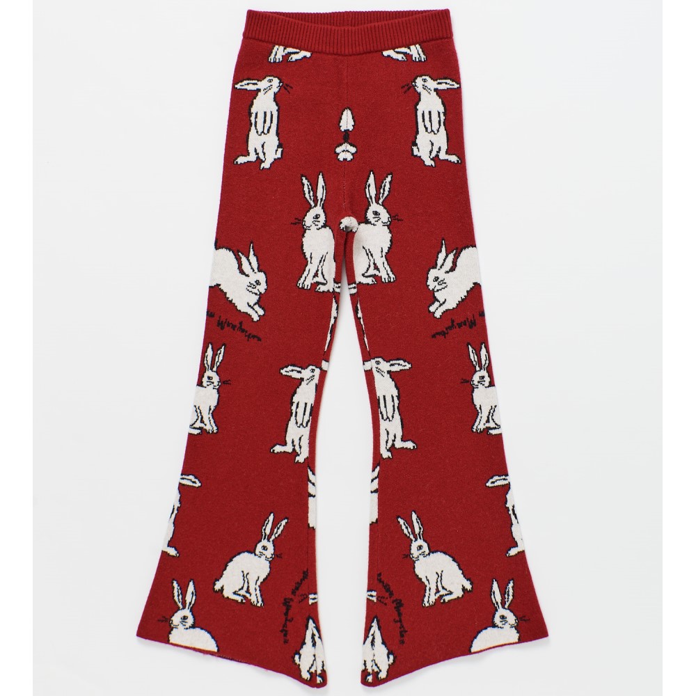 Intarsia Rabbit Knit Trousers