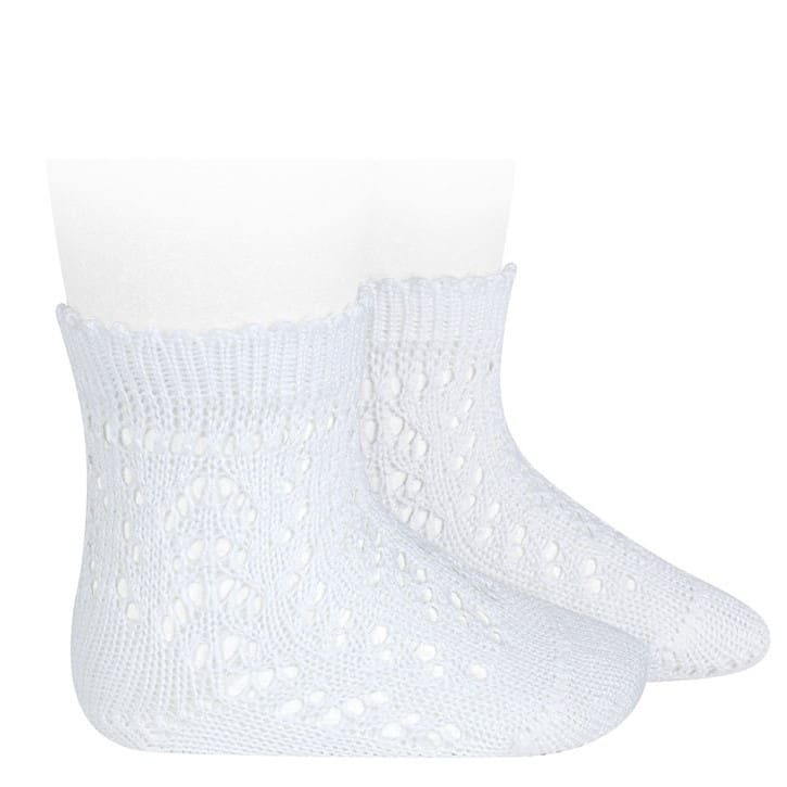 2518/4 Cotton Openwork Short Socks | White 200