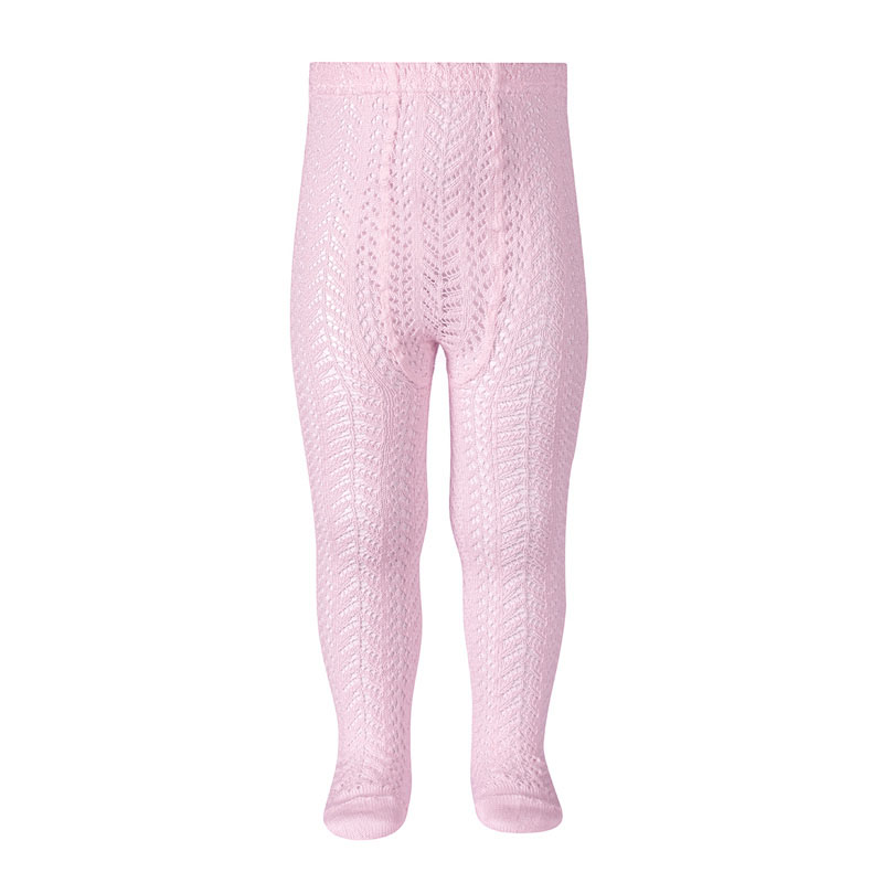 2529/1 Perle Cotton Openwork Tights | Pink 500