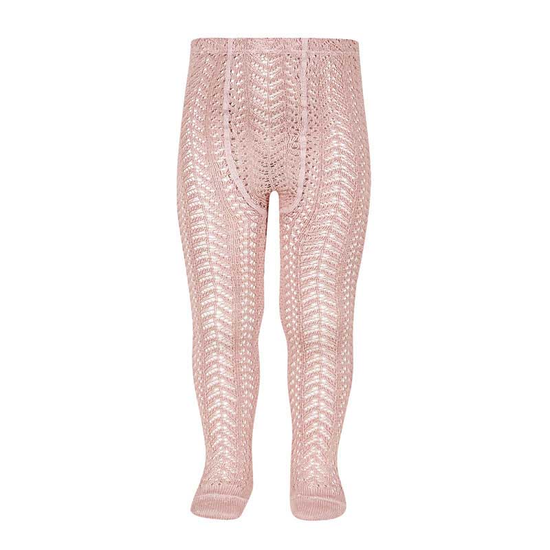 2529/1 Perle Cotton Openwork Tights | Pale Pink 526