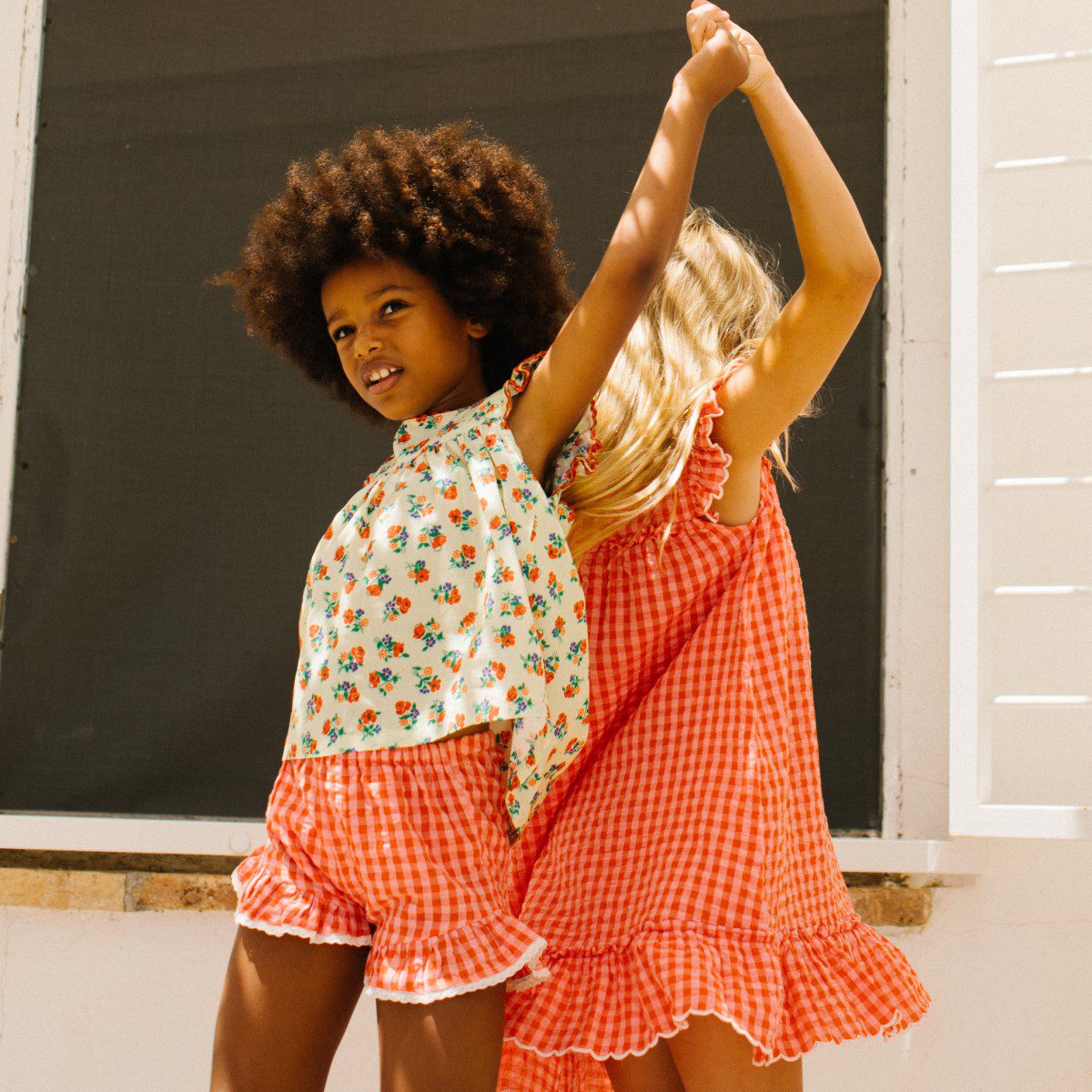 Kiria Blouse & Dorothee Short | Coquelicot/Red Check