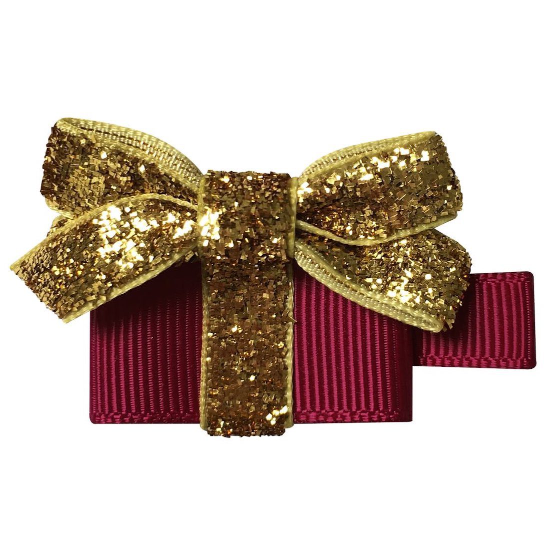 Gift Aligator Clip | Wine & Gold
