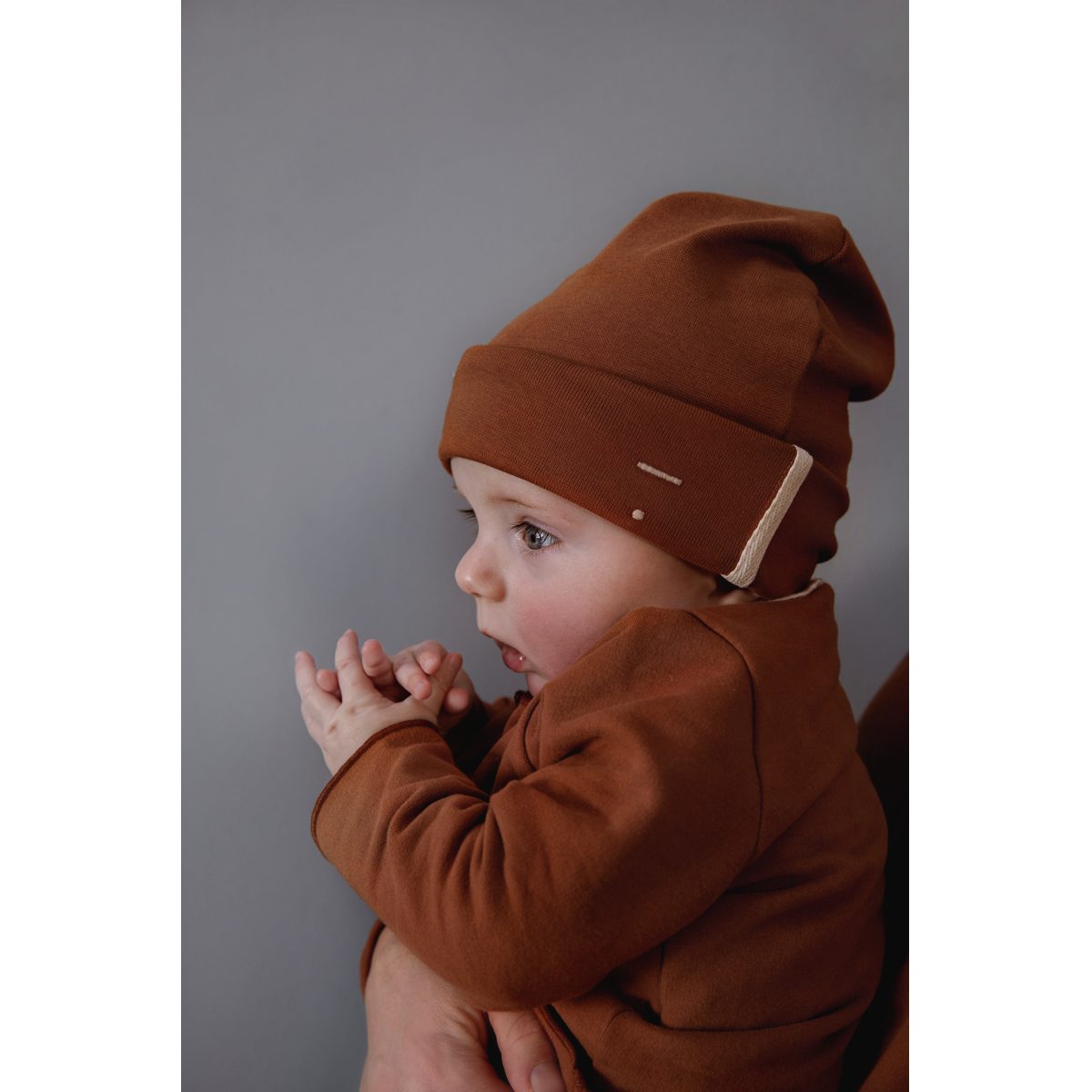 Baby Beanie | Black/Cream