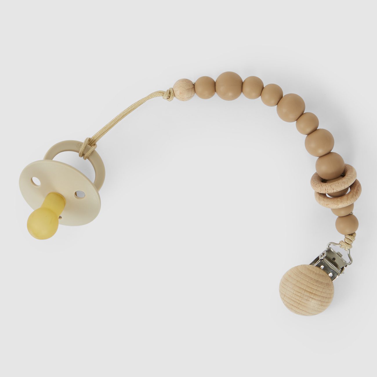 Bag W/ Pacifier Clip Set | Yellow