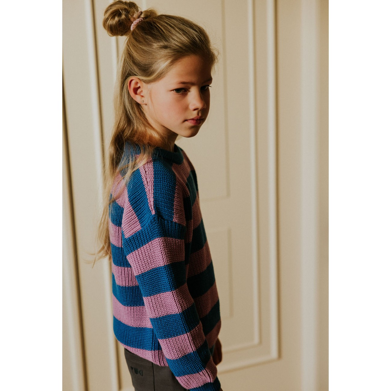 Stripes Knitted Sweater Cotton Candy