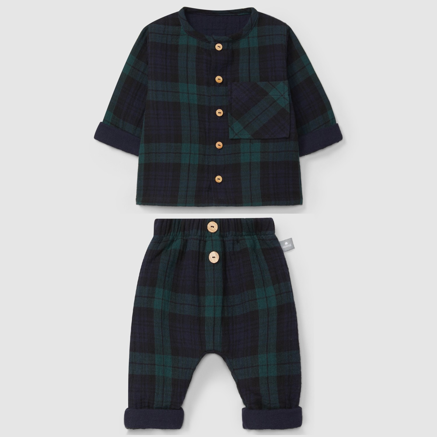 Check Shirt & Check Pants Green