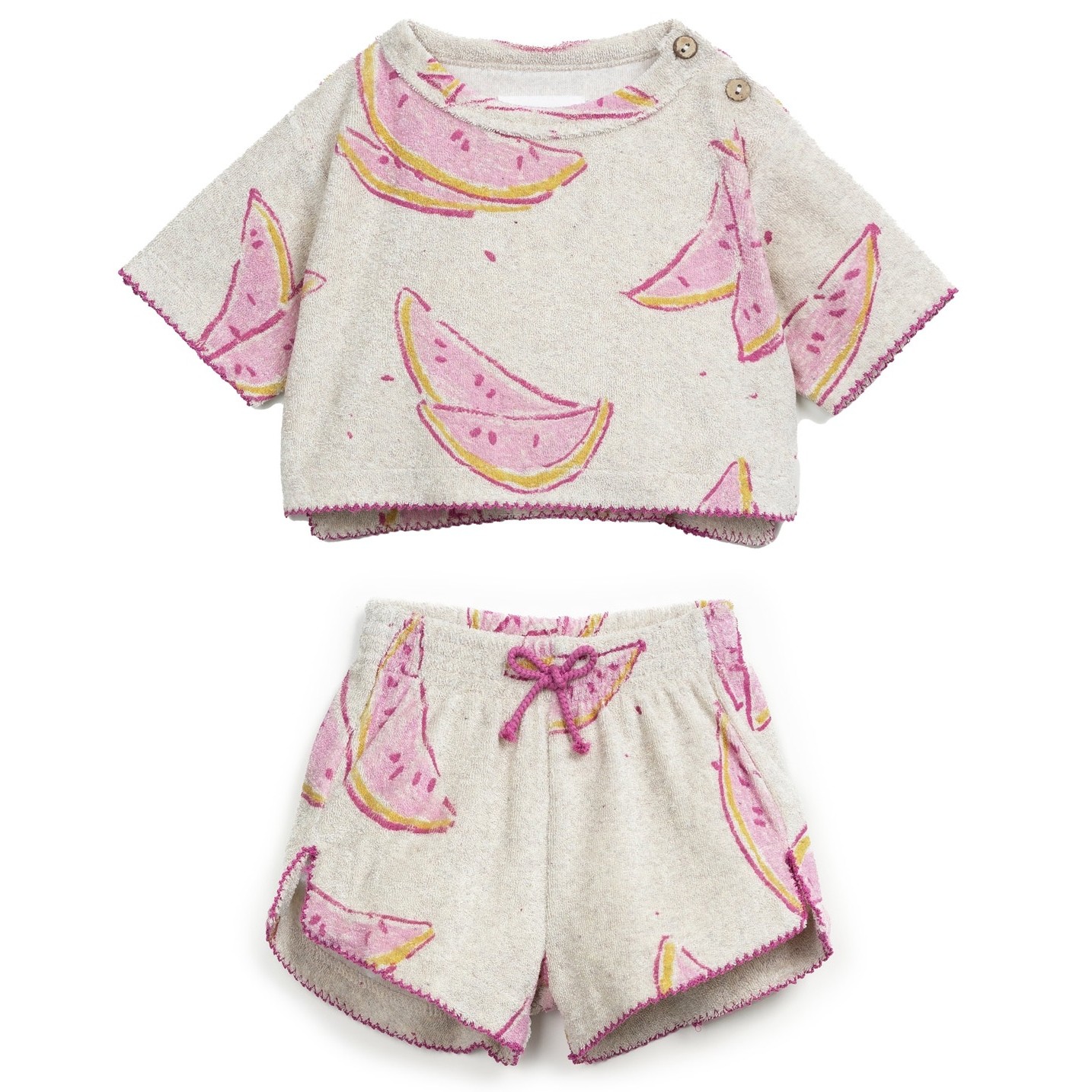 Baby Jersey Sweatshirt & Shorts | Watermelon Print